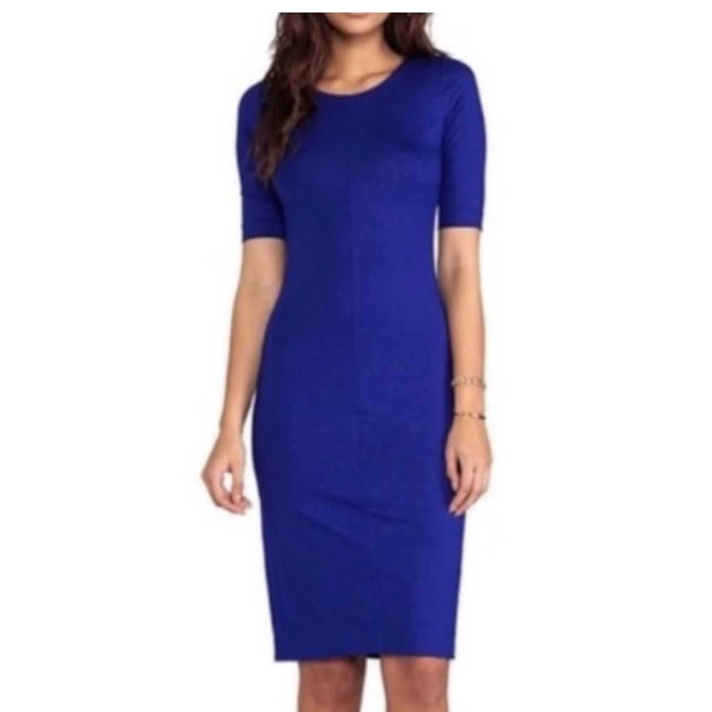 Diane Von Furstenberg blue jersey dress size M